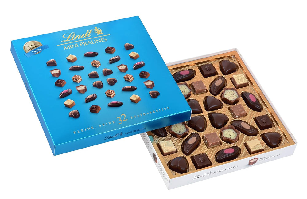 Chocolat Lindt - Mini pralines | 2x155g | Boîtes de 32 pralines, chacune en 5 délicieux assortiments, sans alcool | Cadeau de chocolat | Cadeau chocolat