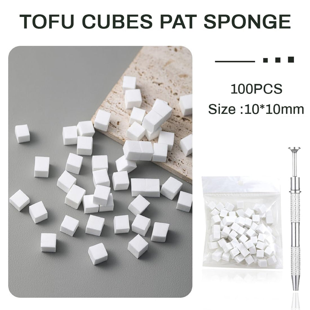 100 Stück Nail Art Schwamm Mit Metallgreifer, Sponge Brush Applikator, Sponge Nagel Pinsel, Maniküre Zubehör Für Nägel, Um Eine Vielzahl Von Gradient Nail Art Patterns Zu Erstellen