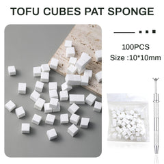 100 pcs Nail Art Schwamm Mit Metallgreifer, Éponge Pinceau Applicateur, Éponge Nagel Pinsel, Maniküre Zubehör Für Nägel, Um Eine Varaudzen von Gradient Nail Art Patterns Zu Ersetlen