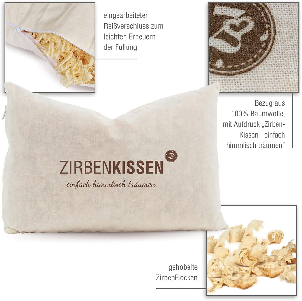 Famille de pins suisses Coussin en pin suisse Simply Heavenly Dreaming 30X20 cm, bois, naturel, 1 pièce (1 paquet) Oreillers standard Naty Shop