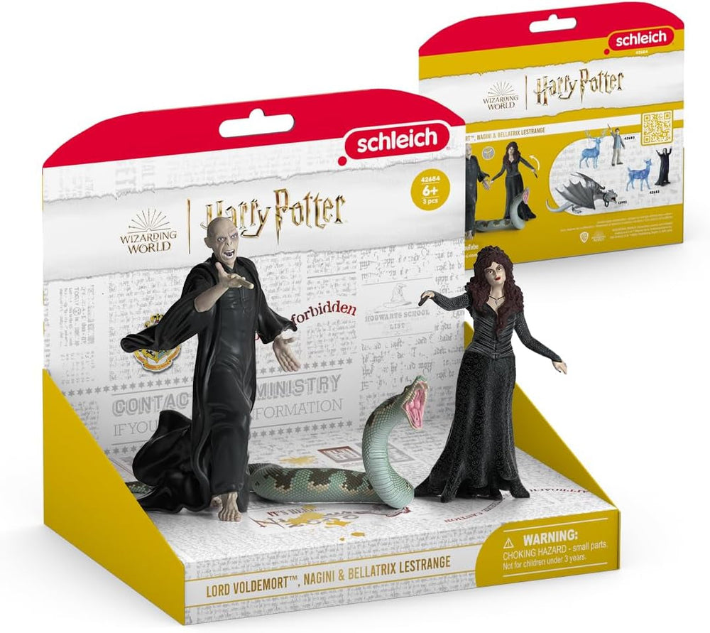 Schleich 42684 Lord Voldemort, Nagini & Bellatrix Lestrange, Dès 6 ans, HARRY POTTER - figurine de jeu, 21 X 16 X 18 cm Figurines Naty Shop