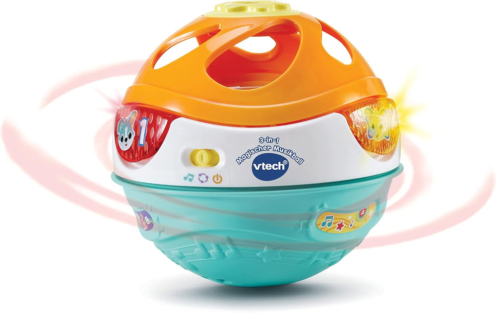 Vtech Baby Boule Musicale Magique 3-en-1, 9-36 Mois & Tambourin Amusant Baby Music - Jouet Électronique avec Musique et Effets Sonores - Pour 9-36 Mois Jouets Bébé Bebe Naty Shop