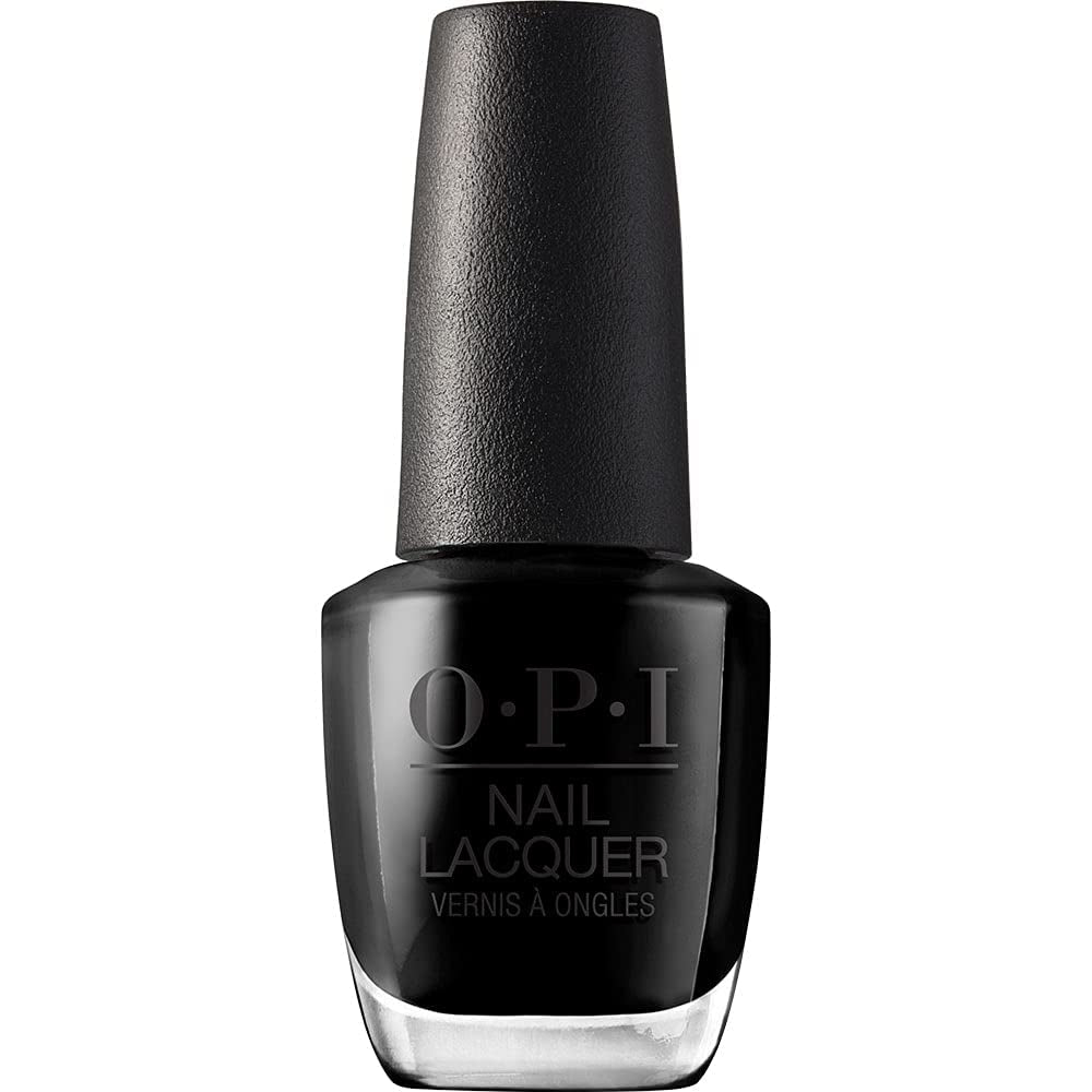 Lac de unghii OPI Nail Lacquer în nuanțe de negru și maro – Oja cu uscare rapidă, rezistentă la ciobire și de lungă durată – durează până la 7 zile – cu pensulă ProWide extra-lată