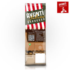 Boabe de cafea AVANTI Julietta Espresso, 500g, 70% Arabica 30% Robusta, prăjire tradițională în tambur