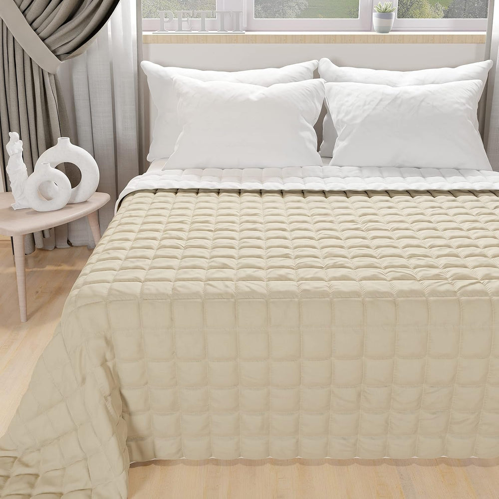 PETTI Artigiani Italiani - Couette pour lit simple, couette double face, couette à ressorts, bleu nuit, blanc, 100% Made in Italy Couettes et couettes Naty Shop Bleu Lit 120 (220X260 Cm)