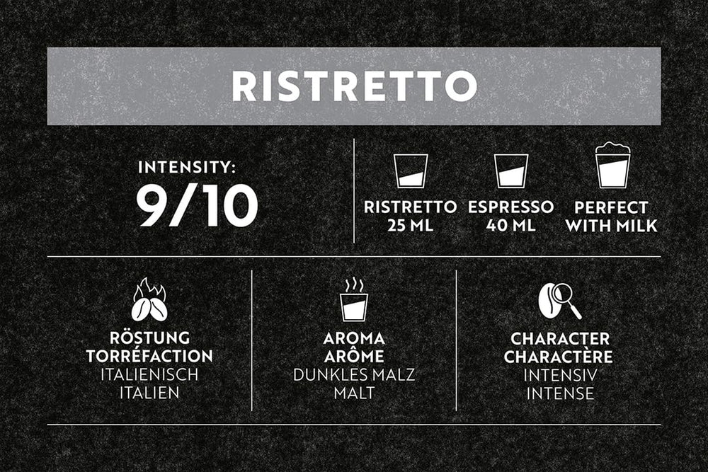 Café Royal Ristretto 36 capsules pour machine à café Nespresso - intensité 9/10 - capsules de café certifiées UTZ en aluminium (emballage avec 3)