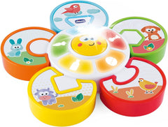 Chicco Talking Farm Jouet pour bébé bilingue italien/anglais avec animaux, lumières et sons, 3 options de jeu, jouet d'apprentissage électronique - Jouet pour bébé de 1 à 4 ans Naty Shop Puzzle électronique