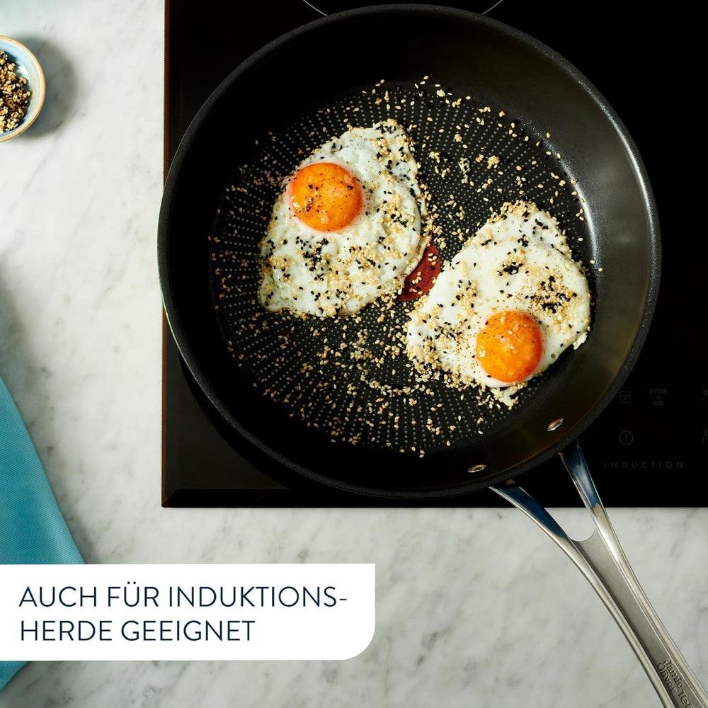 Tefal Jamie Oliver Cook'S Classics, revêtement antiadhésif, compatible induction, passe au four, acier inoxydable, poignée rivetée Casseroles et poêles Naty Shop