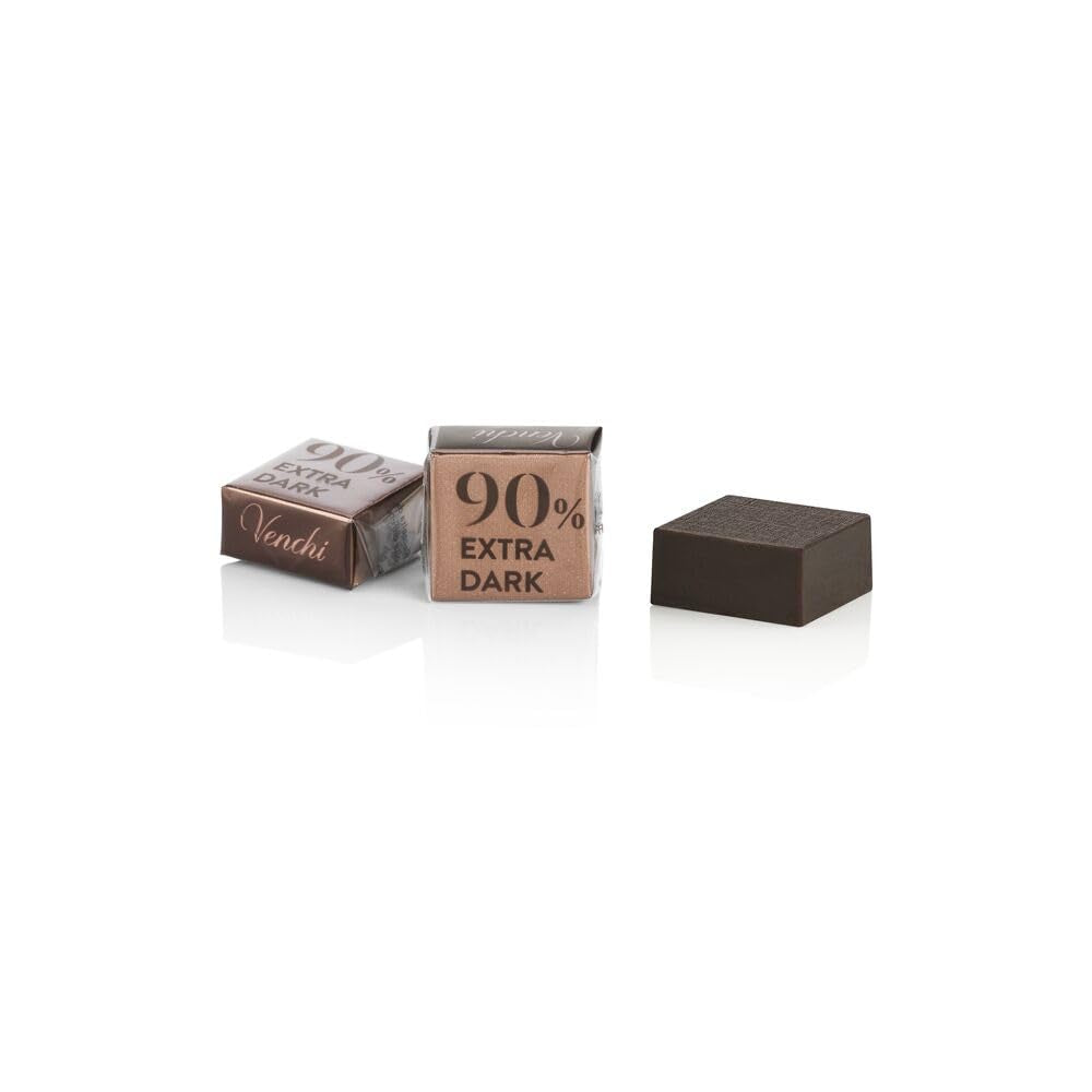 Venchi - Cubes Extra Bitter 90%, 1 kg - Chocolat au Café - Sans Gluten - Vegan