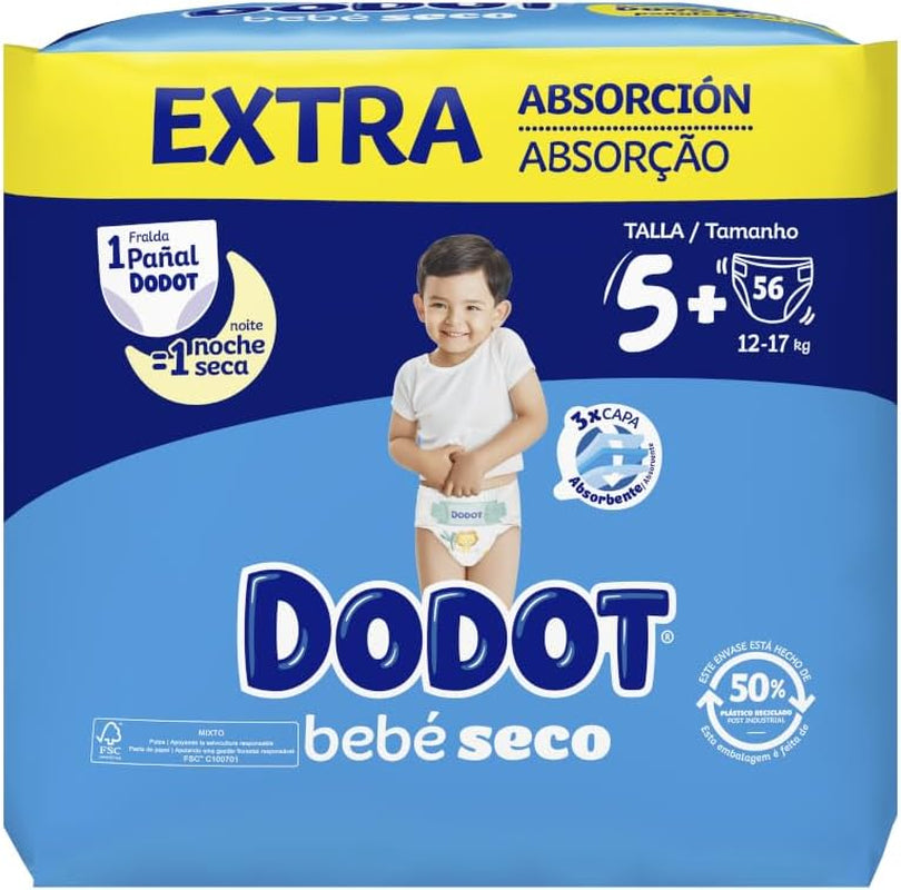 Baby Dry Extra - Pack Jumbo, taille 5-56 pièces