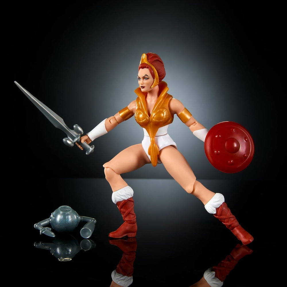 Masters of the Universe Origins Toy Cartoon Teela Action Figure Environ 14 cm de hauteur Motu Heroine Accessoire et Mini Comic HYD27 Action Figures Naty Shop