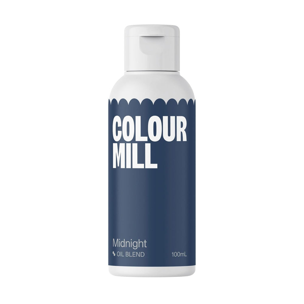 Colorant alimentaire Color Mill Oil Blend Midnight Oil - Colorant alimentaire pour chocolat, fondant, muffins, gâteaux, pâtisserie, macarons - Colorant alimentaire pour décorer gâteaux - 100 ml