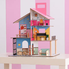 Olivia'S Little World 360 Maison de poupée en bois pour enfants Poupées 3,5" et 12 accessoires Multicolore TD-13260C Maisons de poupées Naty Shop