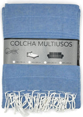 Couvre-lit multifonctionnel ECOMMERC3, taille 300 X 260 cm, pour canapé ou lit, couvre-lit multifonctionnel bleu, décoratif pour canapé, lit, jeté de canapé, léger et élégant, bleu Lits et couvertures Besuche den ECOMMERC3-Store