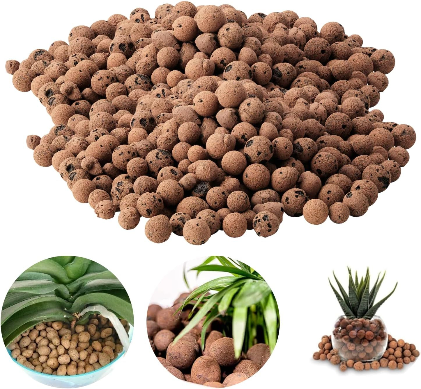 Granulés d'argile à gros grains, granulés d'argile expansée, granulés végétaux, substrat de plantation hydroponique d'argile expansée 1L, granulés d'argile de granulation de 5 à 8 mm