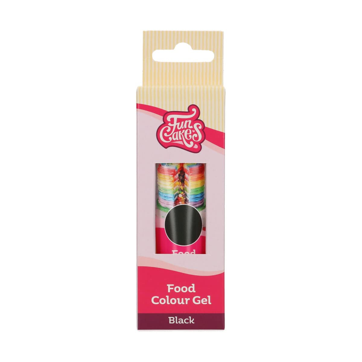 Colorant alimentaire Funcakes, gel noir : Colorant alimentaire très concentré pour pâte, crème, fondant et pâte d'amande. Dosage facile. Une seule goutte pour créer des couleurs vibrantes. Halal. 30g.