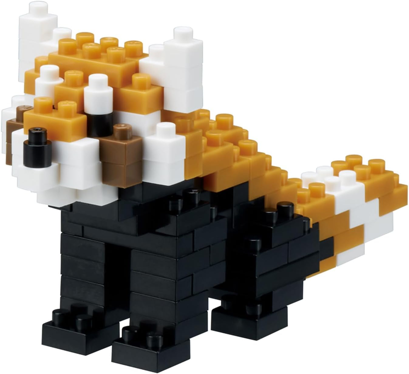 Bandai - Nanoblock - Roter Panda - Red Panda - Mini-Bausteinfigur - Baukastenspiel - Pixel-Tierfiguren-Bausatz Panda - NBC194