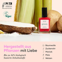 Manucurist Green - Oja Rosy Beige Shell Beige - Oja cu Uscare Rapidă - DIY Nails - Vegană 12-Free - Pe Bază de Plante - Oja - Fabricată în Franța