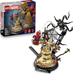 LEGO | Marvel Großer Showdown: Spider-Man vs. Sandman - Spiderman Spielzeug mit 3 Minifiguren - Spider Man, Venom und Sandma - Kinder Geschenk für Jungen ab 9 Jahren, Mädchen und Fans - 76334