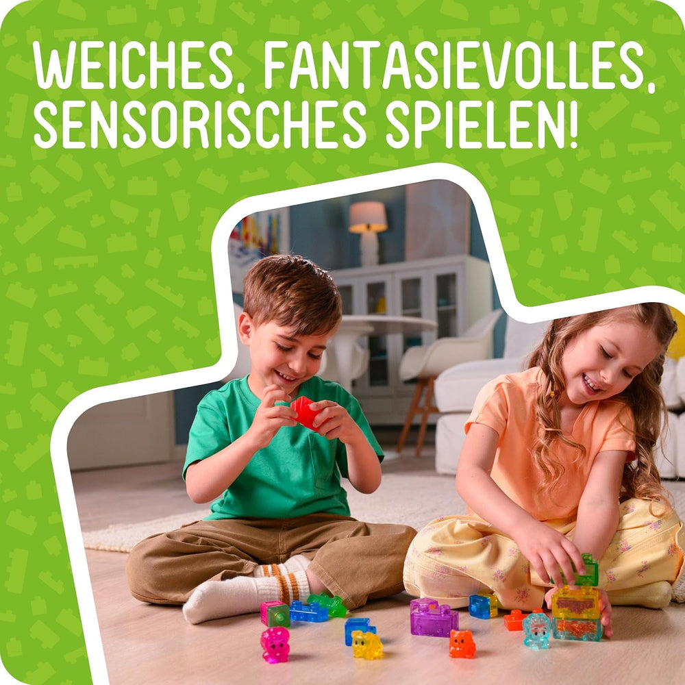 Jelly Blox - My Pets and Me Set, Mein Haustier und ich Set, 20 weiche Spielblöcke, Konstruktionsspielzeug für Kinder ab 2 Jahren, Dehnbare, weiche & Flexible Blöcke