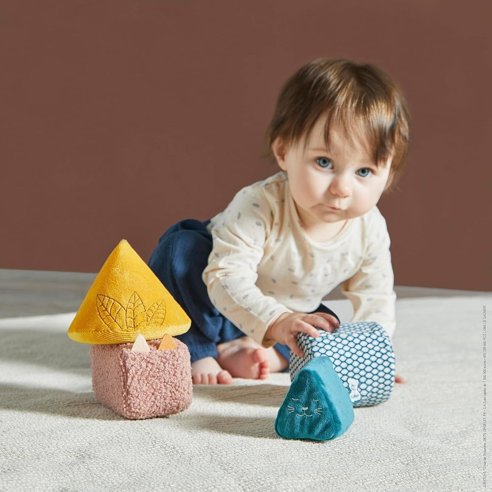 KALOO - Stimuli - 4 formes évolutives avec sons - Produits pour enfants - Jeu d'empilage - Compétences d'audition et de préhension - Dès la naissance, K227002 Jouets bébé Naty Shop