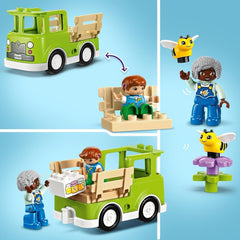 LEGO DUPLO Town L'apiculture et les ruches, jouet éducatif pour les tout-petits avec 2 figurines et un camion mobile, ensemble de construction et de reconstruction, jouet pour les tout-petits à partir de 2 ans 10419 Sets de construction Besuche den LEGO-Store