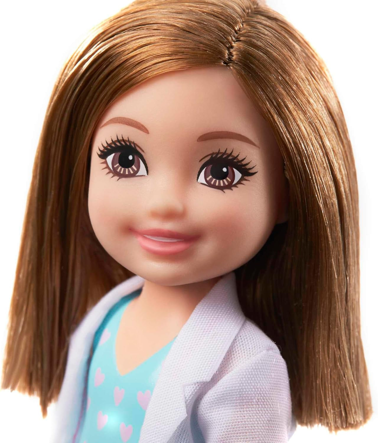Barbie Chelsea Karriere-Spielset mit brünetter Chelsea-Puppe als Ärztin (ca. 15cm), Klemmbrett, EKG-Lesegerät, Pflaster, 2medizinischen Geräten, Teddybär, tolles Geschenk für Kinder ab 3Jahren, GTN88