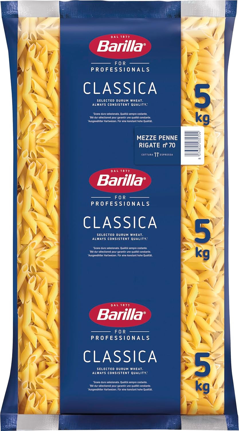Penne Rigate Barilla pâtes de blé dur n. 73 – Paquet de 1 (1x5kg)