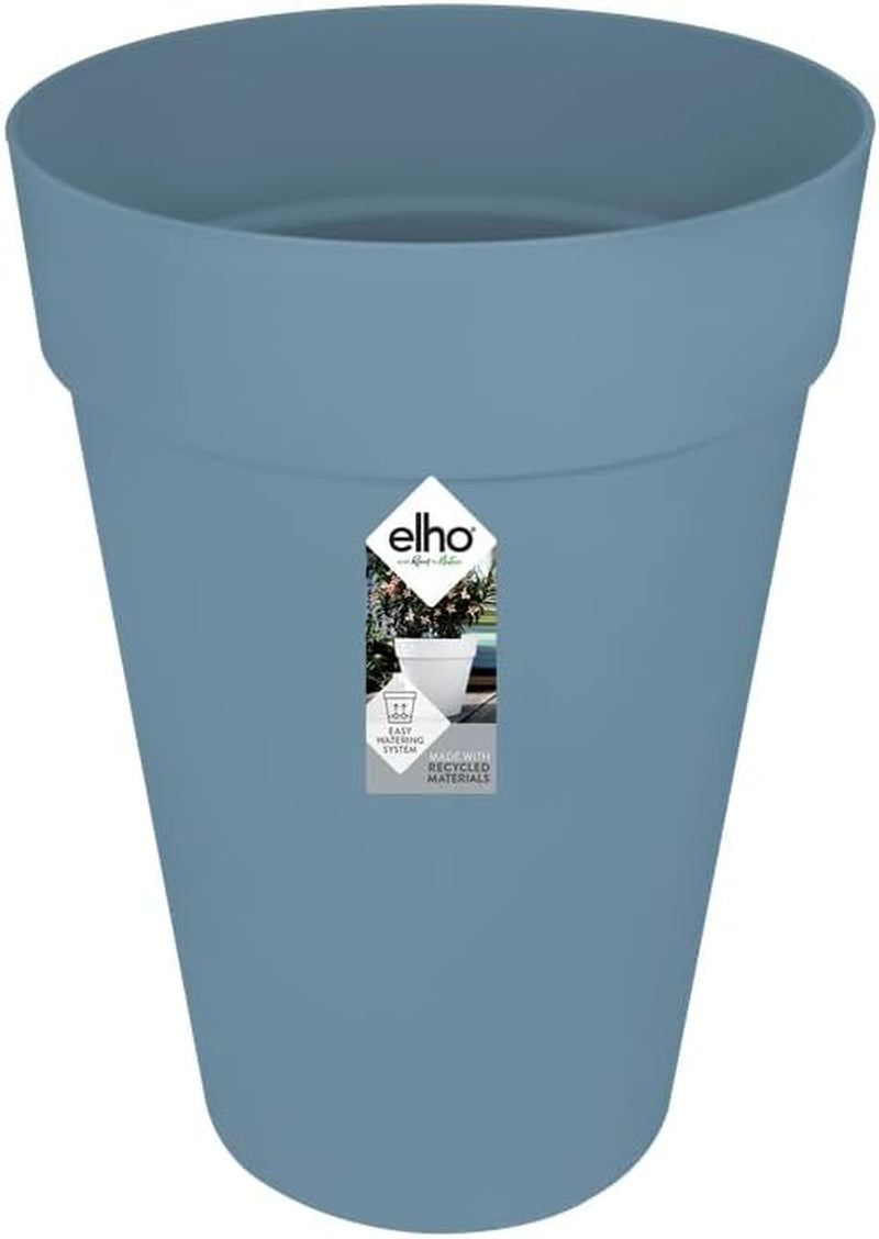 elho Loft Urban Round Tall 35 - Ghiveci de flori pentru exterior - Ø 33,5 x H 45,3 cm - Alb/Alb