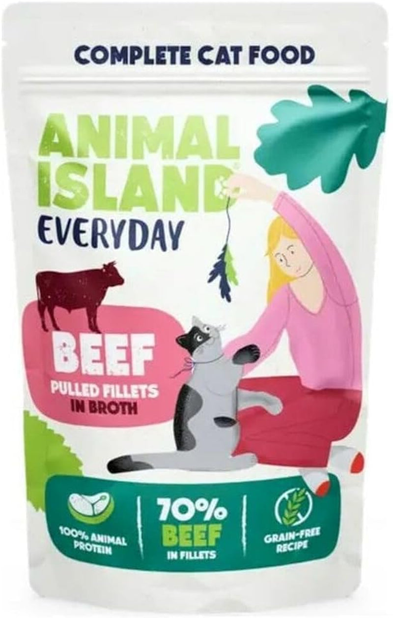 Nassfutter Katze Erwachsene Geschreddertes Croute in Brühe Hoher Fleischanteil Getreidefrei Alleinfuttermittel, 12 x 85g