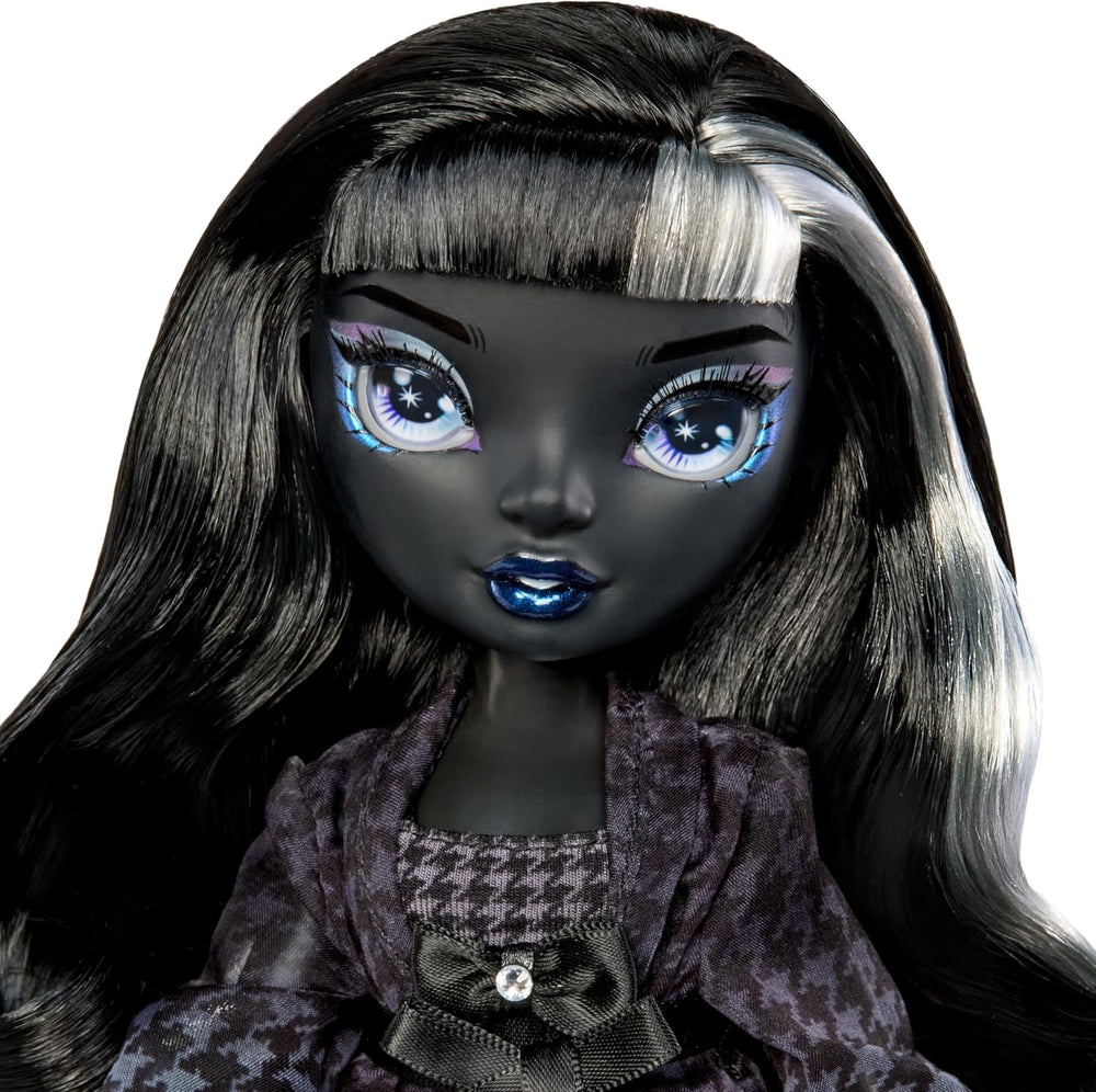 Rainbow High Shadow High Girl's Night - Shanelle Onyx - Poupée mannequin de 28 cm dans les tons de gris, cheveux noirs et tenue avec accessoires et peigne - Pour collectionneurs et enfants à partir de 6 ans