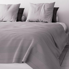 Soleil D'Ocre Adele, Housse Zigzag, Jeté du canapé, Polycoton, Gris, 220 X 240 Cm Naty Shop Couettes et couettes Gris 220 X 240 Cm