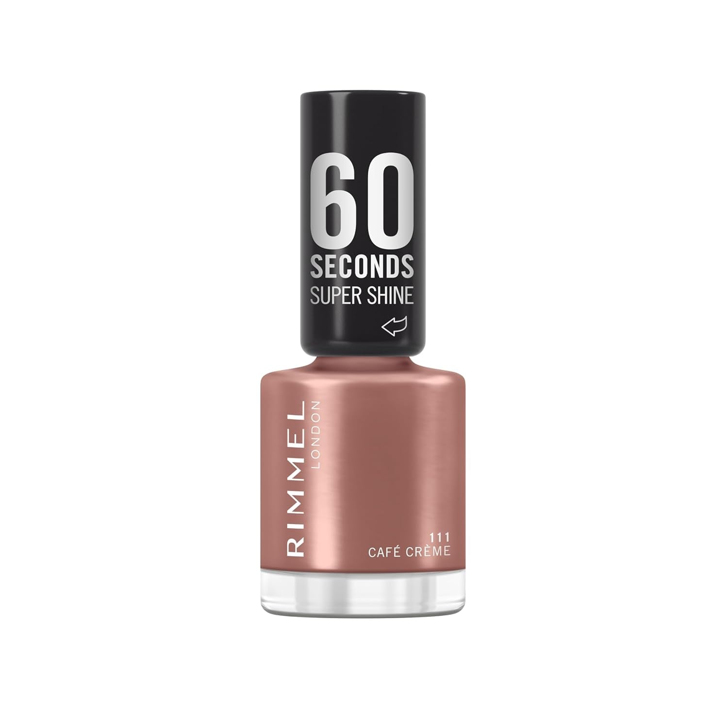 Oja Rimmel 60 Seconds Super Shine, uscare rapidă, culori vibrante, durabilă, 8 ml, 112 Almost Apricot