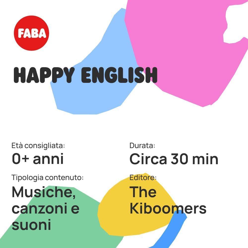Figurine sonore - Happy English - musique et chansons en anglais - jouet à contenu éducatif, version italienne, garçons et filles de tous âges Baby Toys Naty Shop