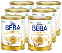 BEBA SUPREME JUNIOR 1 Plus - Boisson pour enfants à partir de 1 an, au complexe 6 HMO, sans lactose, sans huile de palme, sans huile de poisson, nourriture pour petits enfants, lait en poudre pour bébé, pack de 6 (6 x 800g)