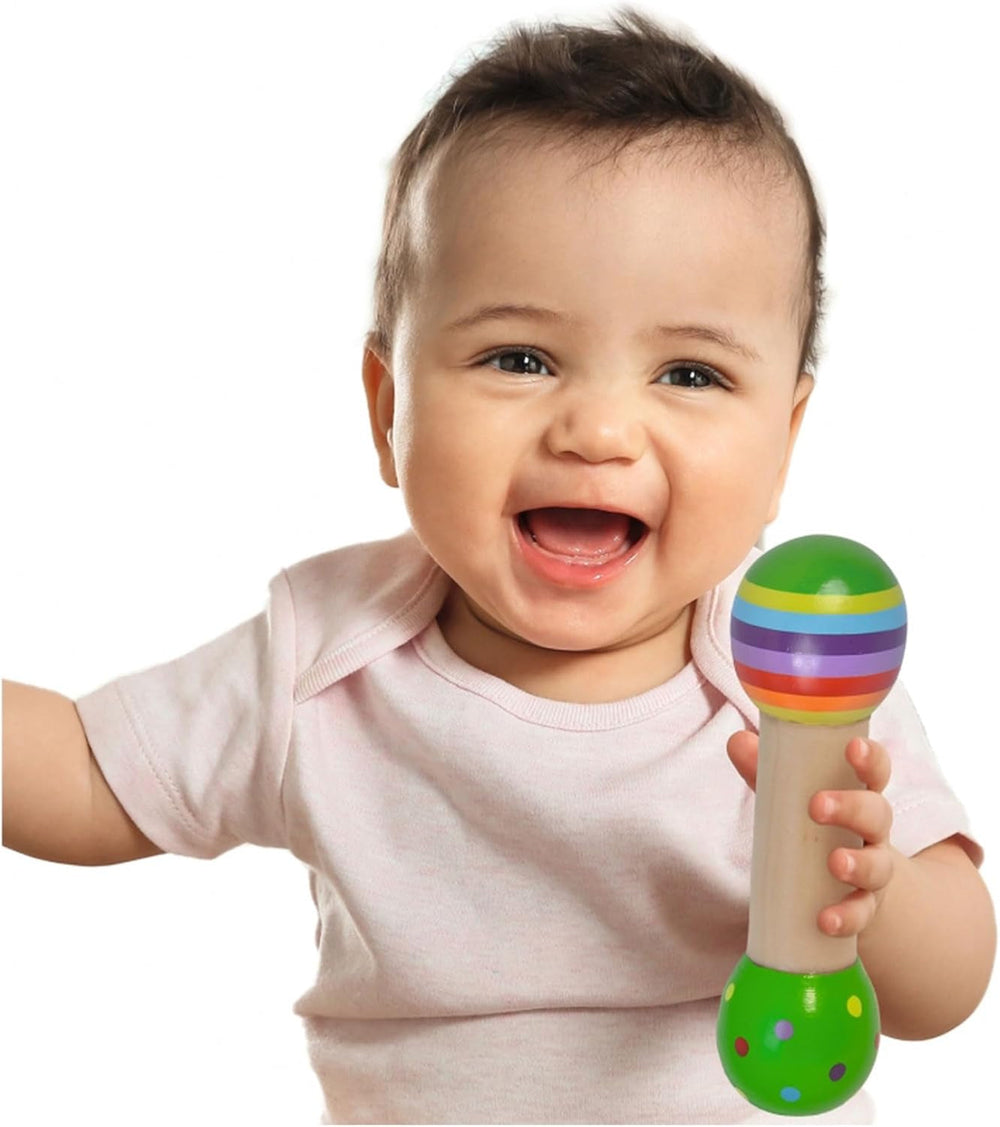 Eichhorn - ensemble musical 2 pièces, comprend un jouet avec des cloches et un bâton sonore, des instruments de musique en bois colorés, à partir de 1 an Jouets pour bébés Naty Shop