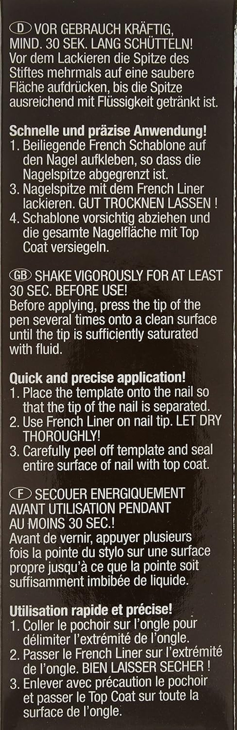 Set d'eye-liners French Liner alessandro Effect Polish, blanc, 1 paquet (3,2 ml + 5 ml)