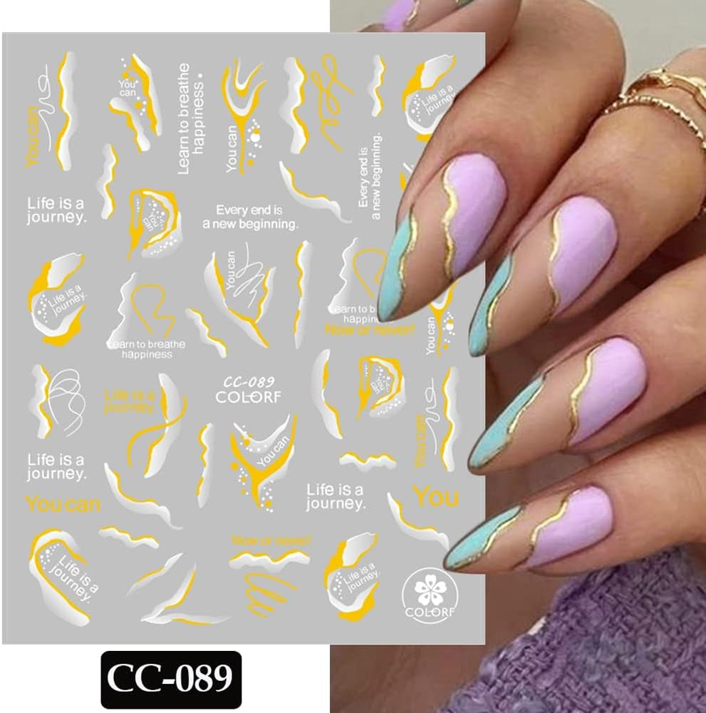 9 Blatt Nagelsticker Französische Spitzenmarmor Nagelaufkleber Selbstklebend Weißes Gold Nail Art Sticker Dekoration Nageldesign Zubehör