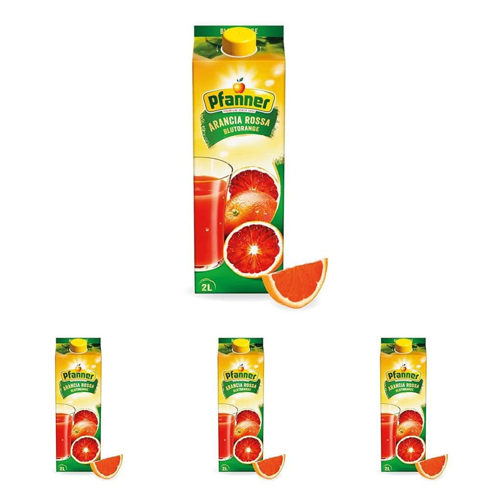 Pfanner Jus de pomme trouble 100% naturel (1 x 2 litres) - Pommes directement pressées - Jus de fruits sans sucre ajouté Boissons sans alcool Naty Shop 4 x 2 litres Oranges rouges
