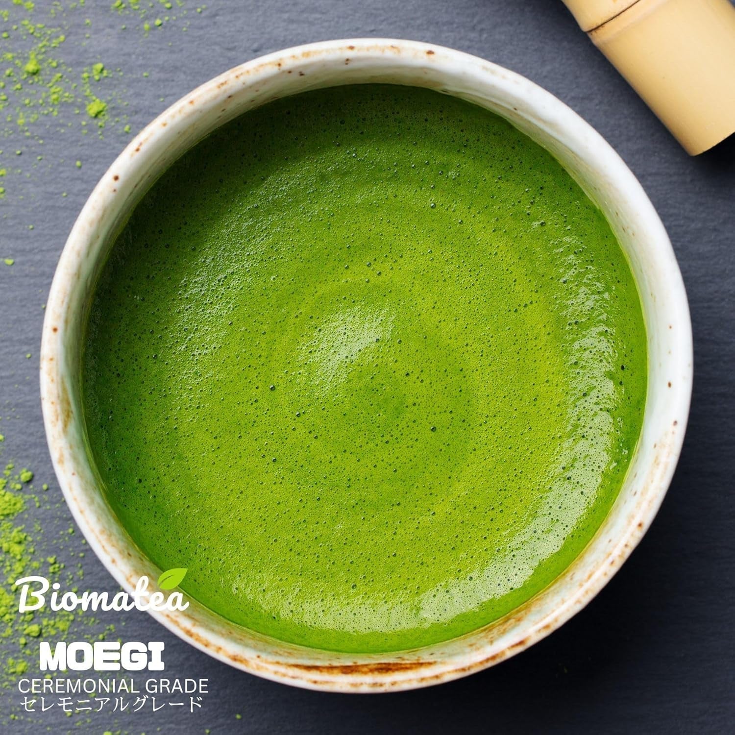 50 g de matcha de qualité cérémonielle du Japon – 100 % naturel, sans pesticides et testé – moulu sur pierre – poudre de thé japonais Moegi Matcha Premium