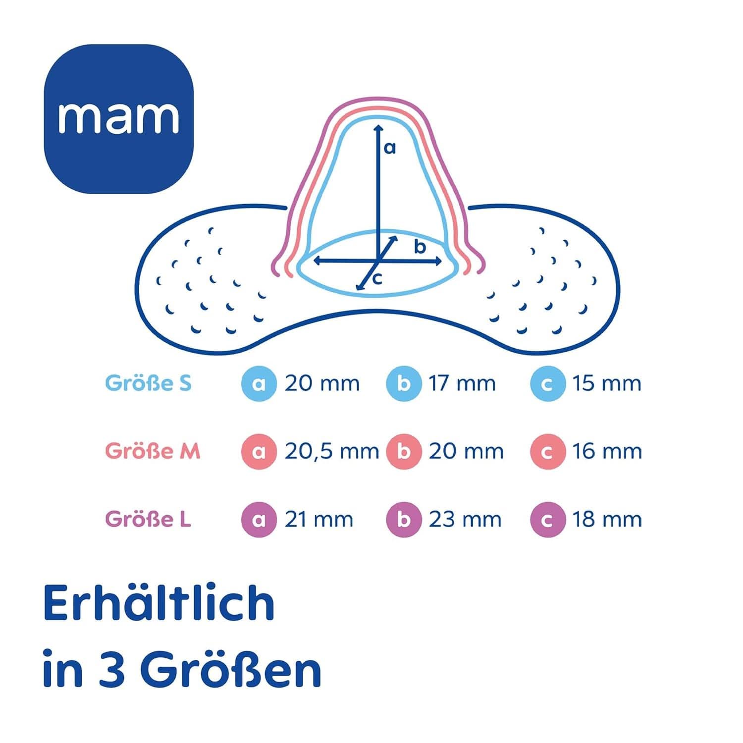 MAM Stillhütchen Größe L (Ø 23 Mm) Im 2Er-Set, Extra Weiche Brusthütchen Zum Schutz Beim Stillen, Brustwarzenschutz Für Maximalen Hautkontakt Zwischen Mutter Und Kind Accessories Alimentation et allaitement Bebe Naty Shop
