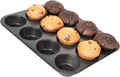 Wenco Muffinform 12Er Antihaft Backblech, Spülmaschinengeeignet, Karbonstahl – Muffinblech Für 12 Muffin – Hitzebeständig Bis 220°C, Schwarz Moules et plaques à pâtisserie Naty Shop
