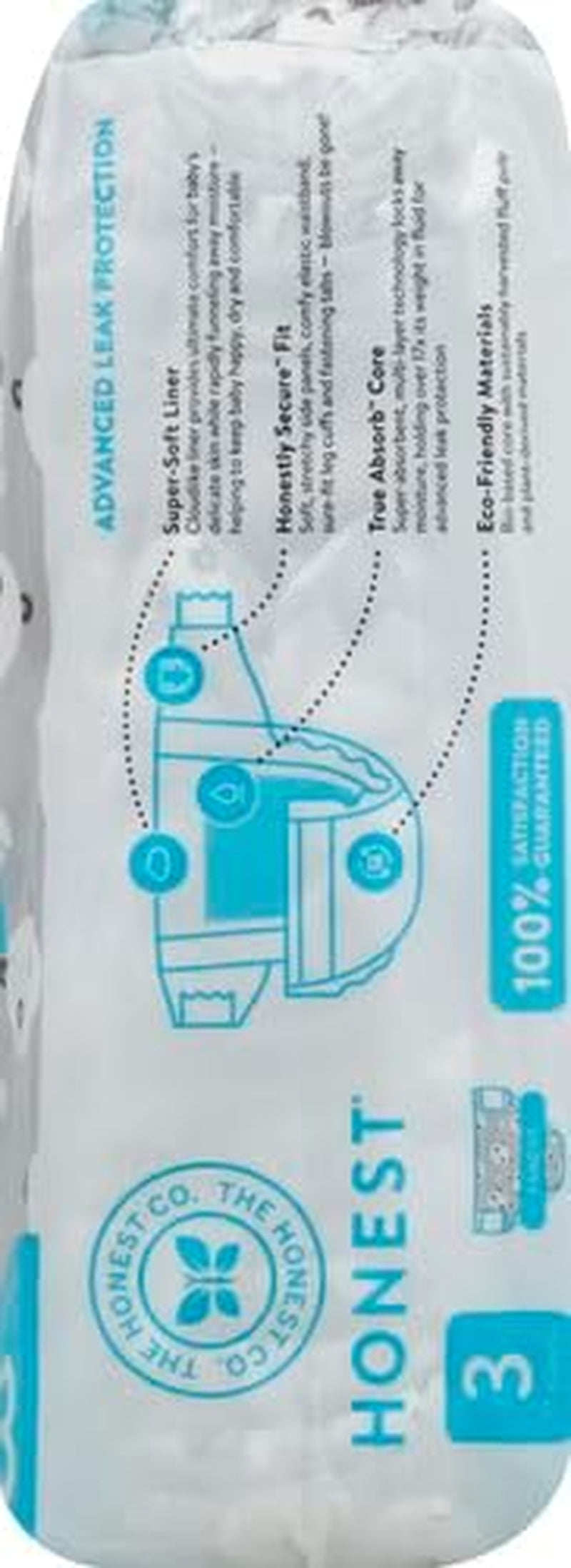 – Couches jetables écologiques et de qualité, Pandas, taille 3 (7,3–12,7 kg), 27 pièces