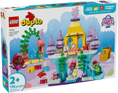 LEGO DUPLO Disney Arielles magischer Unterwasserpalast – Schloss Spielzeug aus Die kleine Meerjungfrau für Mädchen & Jungen ab 2 Jahren – Lernspielzeug für Kinder mit 3 Figuren – Geschenk – 10435