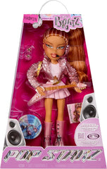BRATZ Pop Starz Yasmin – Modepuppe mit Anhänger zum Sammeln, Outfit und Musikzubehör