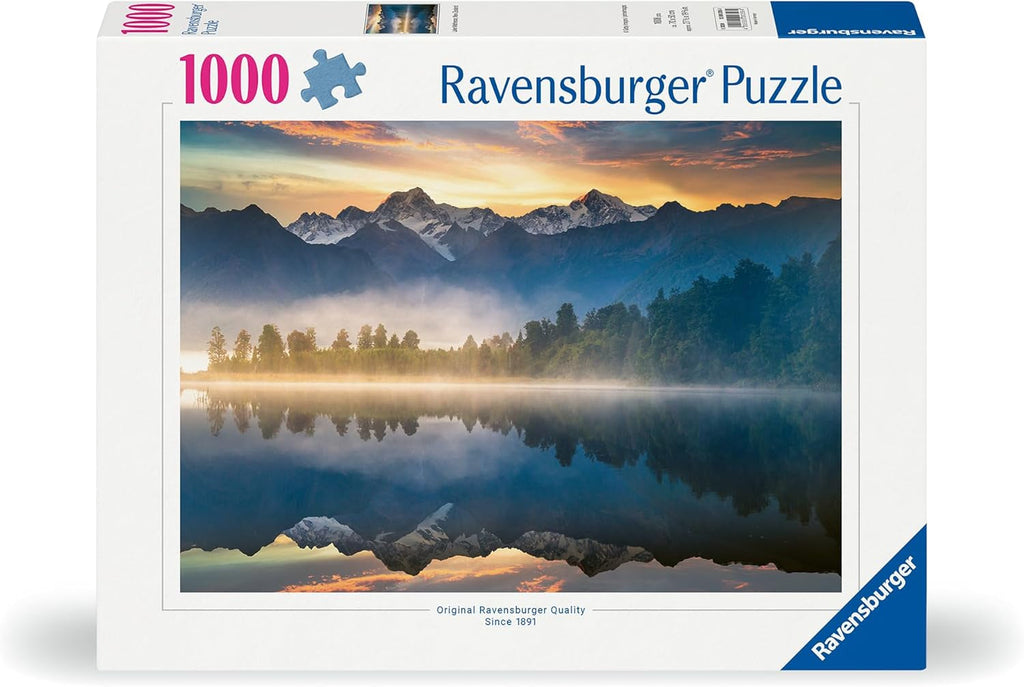 Ravensburger Puzzle 12000356 1000 piese - Răsărit de soare deasupra lacului Matheson, Noua Zeelandă - Puzzle pentru adulți și copii de la 14 ani, ediție specială Amazon [Exclusiv la Amazon] Puzzle Naty Shop