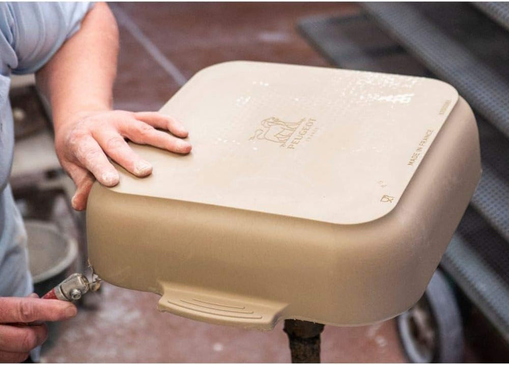 Peugeot Appolia Rechteckige Auflaufform Mit Griffen, Keramik, Schiefer / Grau, 7.2X31X21.7 Cm, Fassungsvermögen: Env. 2 L, 60060 Moules et plaques à pâtisserie Naty Shop