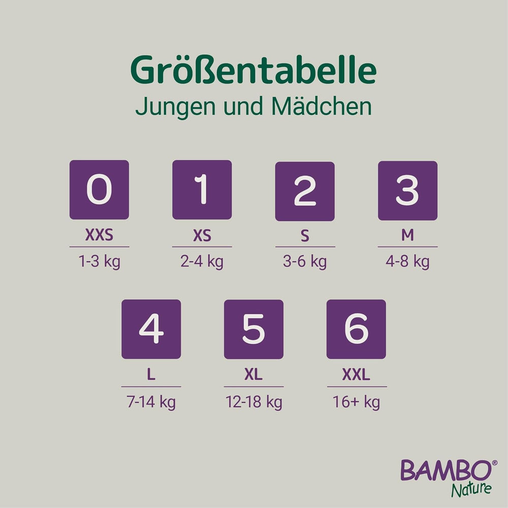 Scutece pentru bebeluși Bambo Nature, mărimea 4 (7-14 kg) - 48 bucăți. Scutece premium cu protecție îmbunătățită împotriva scurgerilor | Confort și libertate supreme pentru copiii activi | Scutece testate dermatologic