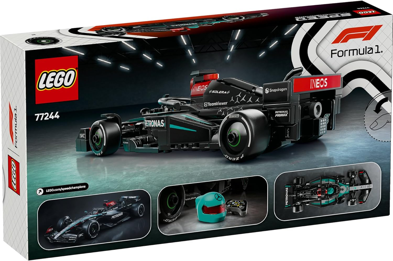 LEGO Speed Champions Mercedes-Amg F1 W15 Race Car - Jouet figurine de Formule 1 - Modèle de voiture à collectionner et à construire - Cadeau pour les garçons et les filles à partir de 10 ans ou les fans adultes 77244 Jeux de construction Besuche den LEGO-Store