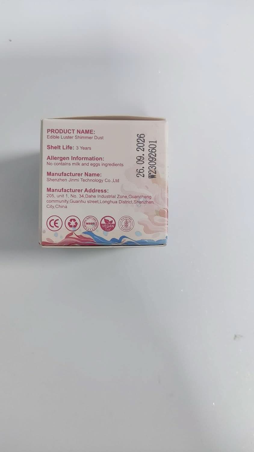 Paillettes comestibles, diverses nuances, 5 grammes Naty Shop